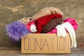 Donation box with clothes