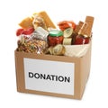 Donation box full of different products