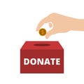 Donation box icon, Donate sign icon