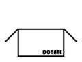 Donation box icon for web and mobile, modern minimalistic flat design. Vector icon with dark grey outline and offset