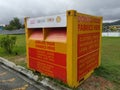Donation box for public use. People will put items they want to donate into this box.