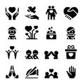 Donation & Charity icons set