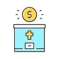 donation christianity color icon vector illustration
