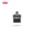 Donation icon vector design isolated 2 Royalty Free Stock Photo