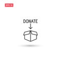 Donation icon vector design isolated 6 Royalty Free Stock Photo
