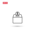 Donation icon vector design isolated 4 Royalty Free Stock Photo