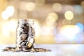 Donation Jar with Copy Space. Royalty Free Stock Photo