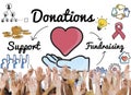 Donation Share Support Fundraising Help Concept Royalty Free Stock Photo