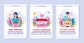 Donation and volunteers work concept illustration set. For banner, mobile app, landing page. Donate, giving money and