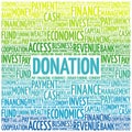 DONATION word cloud Royalty Free Stock Photo