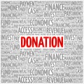 DONATION word cloud collage Royalty Free Stock Photo