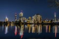 Donau City Reflected in Danube Canal Royalty Free Stock Photo