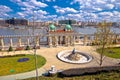 Donau river scenic waterfront walkway in Budapest springtime view Royalty Free Stock Photo