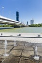 Donau Shore And Bridge in Vienna, Austria