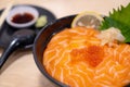 Donburi, Japanese Rice with Salmon
