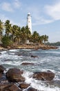 Dondra Head Lighthouse, landscape. Royalty Free Stock Photo