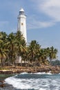 Dondra Head Lighthouse, landscape. Royalty Free Stock Photo