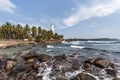 Dondra Head Lighthouse, landscape. Royalty Free Stock Photo