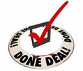 Done Deal Sale Closed Check Mark Box