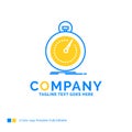 Done, fast, optimization, speed, sport Blue Yellow Business Logo