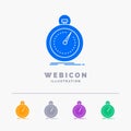 Done, fast, optimization, speed, sport 5 Color Glyph Web Icon Template isolated on white. Vector illustration