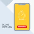 Done, fast, optimization, speed, sport Line Icon in Mobile for Download Page