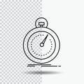 Done, fast, optimization, speed, sport Line Icon on Transparent Background. Black Icon Vector Illustration