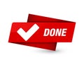 Done (validate icon) premium red tag sign