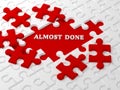 Almost done jigsaw puzzle Royalty Free Stock Photo