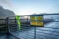 Donegal, Ireland - December 06 2020 : The Slieve League cliffs are closed during the pandemic