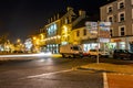 Donegal , Ireland - February 28 2019: Traffic driving through Donegal town