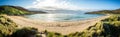 Donegal panorama beach sea view in Ireland ocean coast.