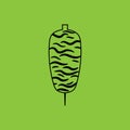 Doner Kebab icon isolated. Fast Food Concept.