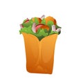 Doner kebab illustration Royalty Free Stock Photo