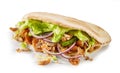 Doner kebab on white background Royalty Free Stock Photo