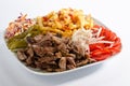 Doner kebab on a plate