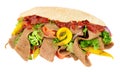 Doner Kebab And Salad In Pitta Bread