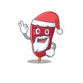 Doner kebab Santa cartoon character with cute ok finger