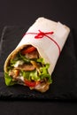 Doner kebab or shawarma sandwich Royalty Free Stock Photo