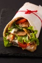 Doner kebab or shawarma sandwich Royalty Free Stock Photo