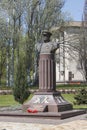 Donetsk, Ukraine - April 29, 2017: Monument tot General Nikolai Vatutin