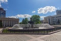 Donetsk, Ukraine - May 17, 2017: Fountain in the central square Royalty Free Stock Photo