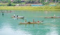 Hoi, Vietnam - Nov 24, 2018 : Song con river at Phong Nha-Ke Bang National Park, UNESCO World Heritage Site in Quang Binh