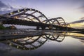 Dong Tru bridge crossing Red River in Hanoi, Vietnam Royalty Free Stock Photo