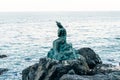 Dongbaekseom, Busan, South Korea - December 2019. Legendary Hwang Ok Princess mermaid statue Royalty Free Stock Photo