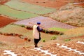 The Farmer in Dongchuan Red Soil Scenic Area