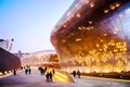 Dongdaemun design plaza at night, Seoul, South Korea