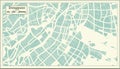Dongguan China City Map in Retro Style. Outline Map