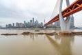 DongShuiMen bridge above Yangtze river in daylight in Chongqing China