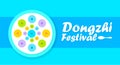 Dongzhi Festival background design template. Holiday concept. use to background, banner, placard, card, and poster design